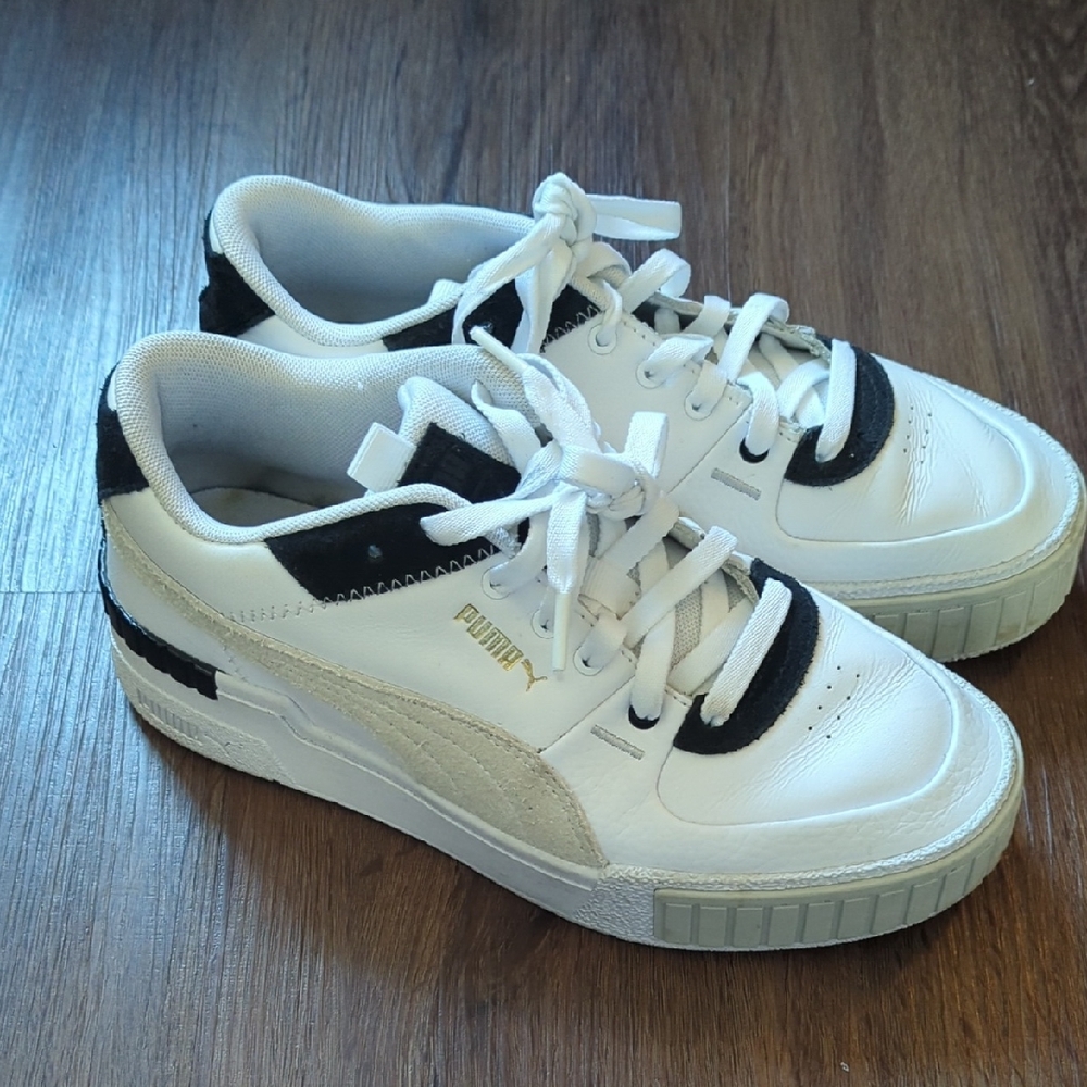 Puma White and Black Sneakers